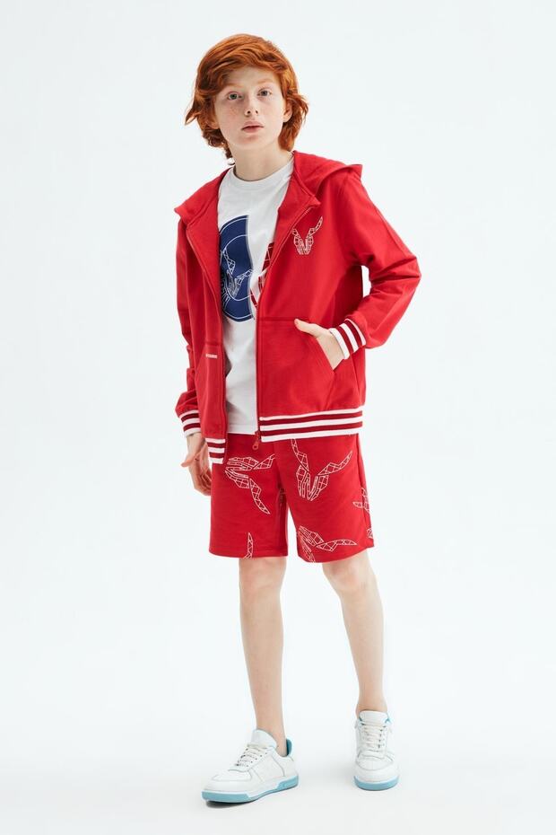 Boy's Red Tracksuit Top 23pssnb3401