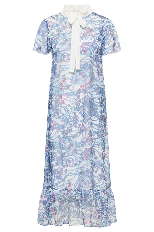 Midikleid - celoplošný design - 4