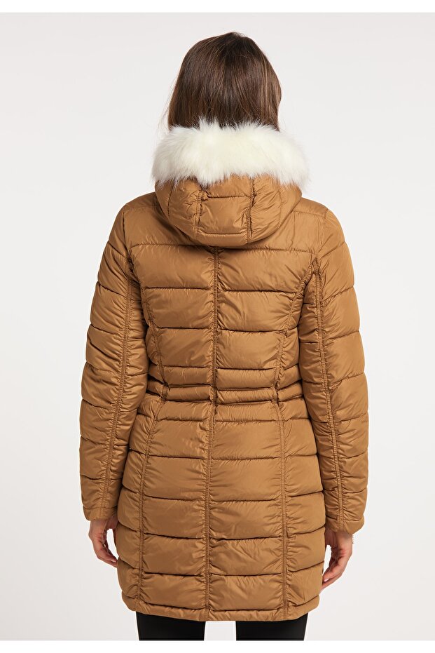 Steppmantel mit Kunstfell - 2