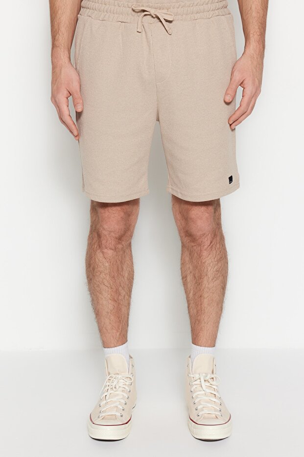 Camel Regular/Normal Kesim Dokulu Kumaş Etiketli Polo Yaka Eşofman Takımı TMNSS23EM00003 - 4