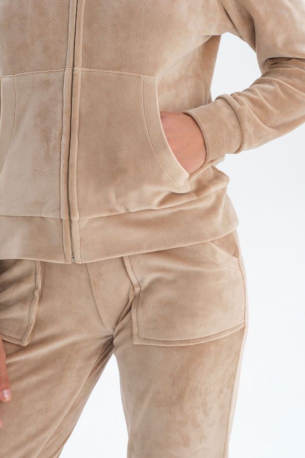 Sütlü Kahve Yüksek Bel Jogger Pantolon - 5