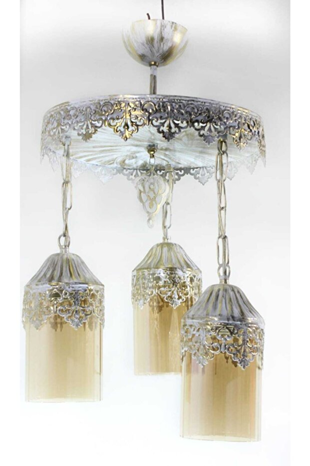 Otantik Patinalı 3'lü Avize - 1