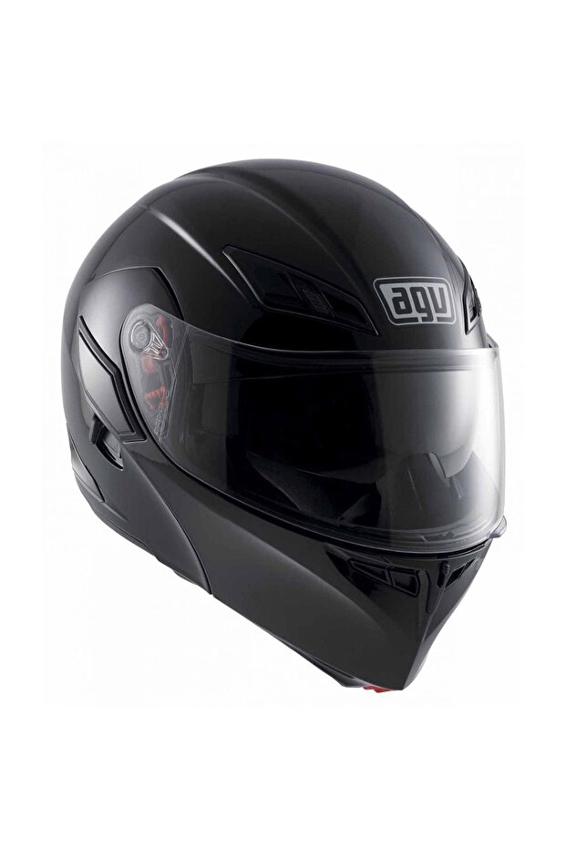 Compact Solıd Black Plk Kask + Çene Açılır Kask - 1