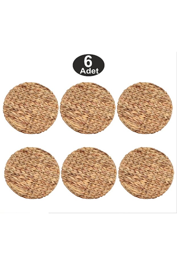 6'lı Hasır Amerikan Servis Supla Örme Bambu 35 Cm - 1