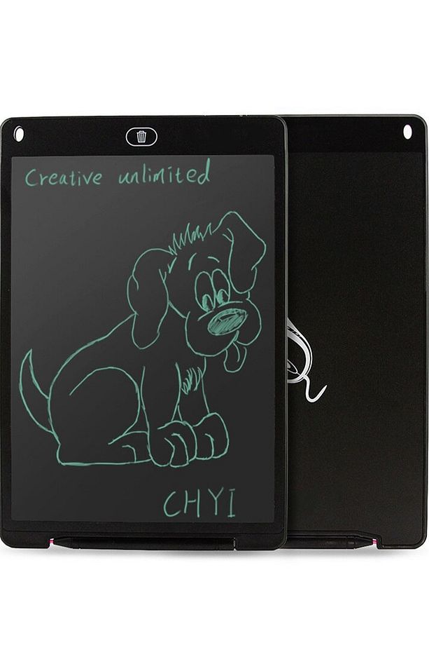 12 Inc Büyük Boy Dijital Lcd Ekran Kalemli Çocuk Yazı Çizim Writing Grafik Not Yazma Eğitim Tableti - 6