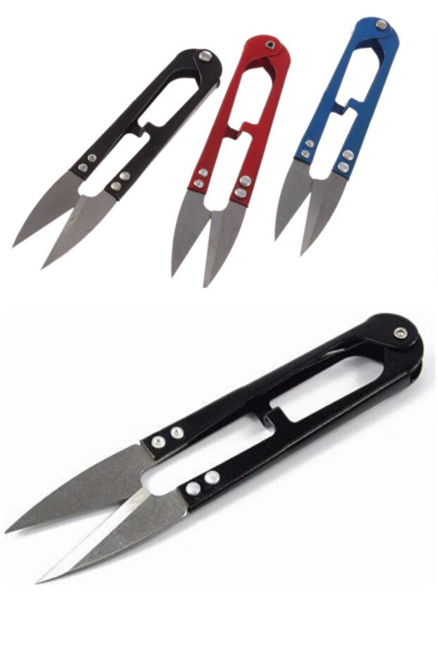 12 Pieces Metal Fishing Scissors Spring System Hobby Model Metal Tailor Cleaning Textile Scissors