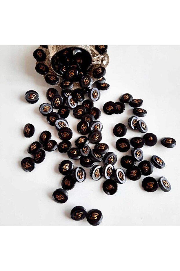 18 Mm Footed Black Pearlescent Snap Button (15 PIECES)