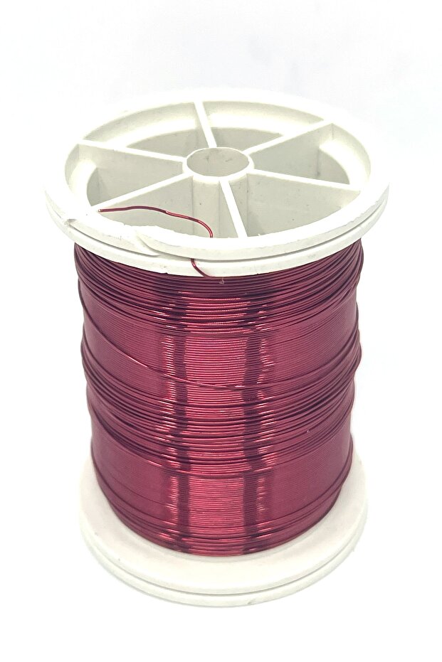 Copper Wire, Floral Wire Claret Red Color, 0,30 Mm 48 Meters