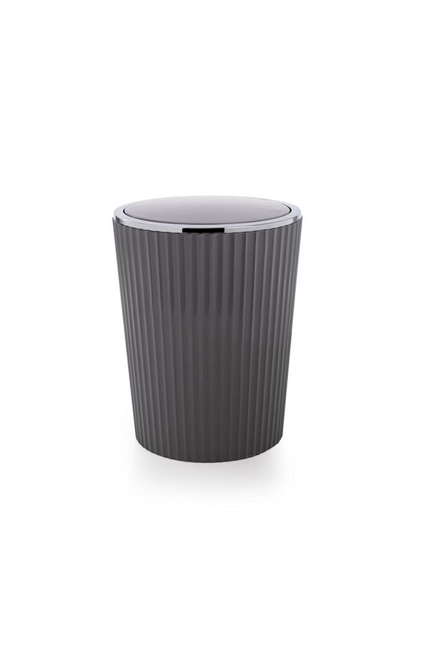 Primanova Nely Krom Kaplama Banyo Çöp Kovası - Gri - 6 Lt - 1