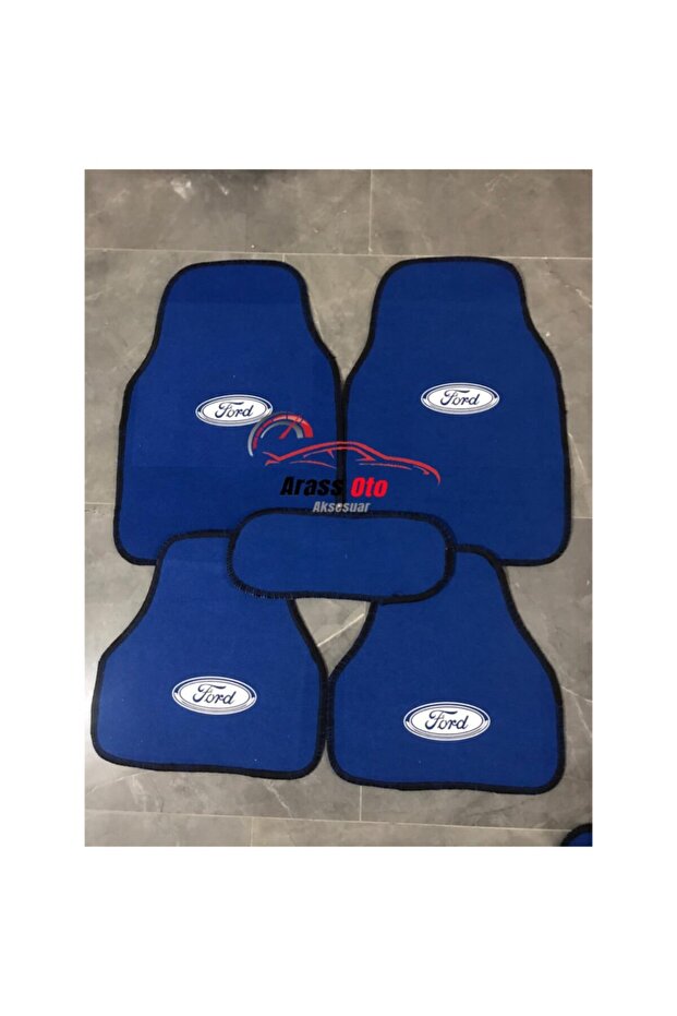 Ford Logolu Mavi Halı Paspas Çift Kat - 1