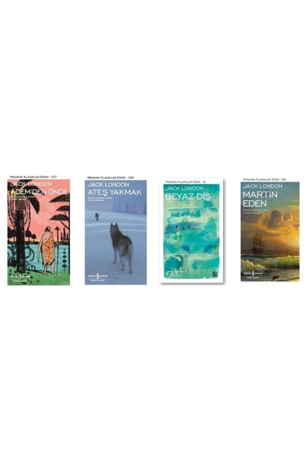 Ademden Önce / Ateş Yakmak / Beyaz Diş / Martin Eden (4 Book Sets)