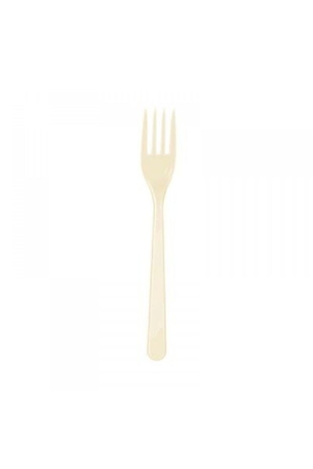 25 قطعة من كريم الشوكة البلاستيكية القابل للتصرف - 1