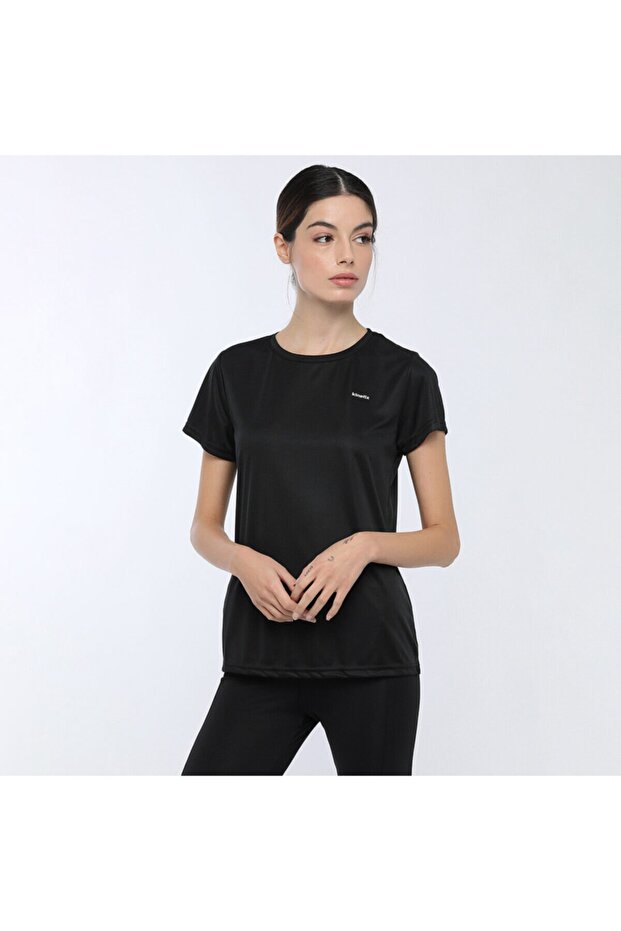 Basic Pes C Neck T-Shirt Black Women's T-Shirt 100559590