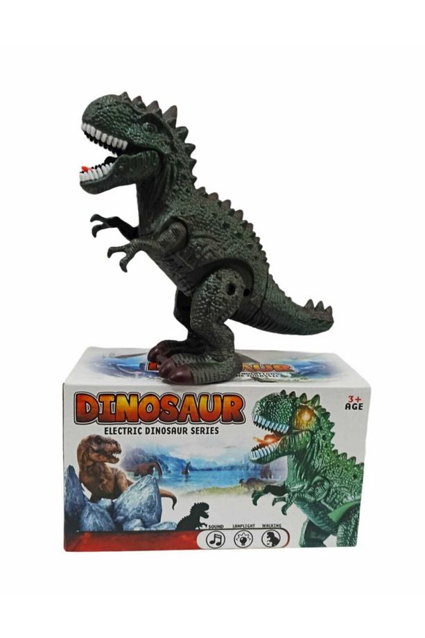 Pilli Işıklı Yürüyen Dinazor Trex - 1