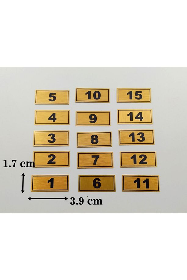 Posta Kutusu Numarası 3,9 Cm X 1,7 Cm 1-15 Adet Yapışkanlı Numara - 2