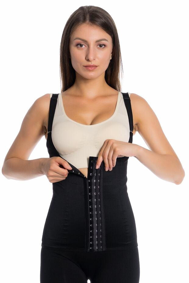 Post Pregnancy Strappy Latex Corset