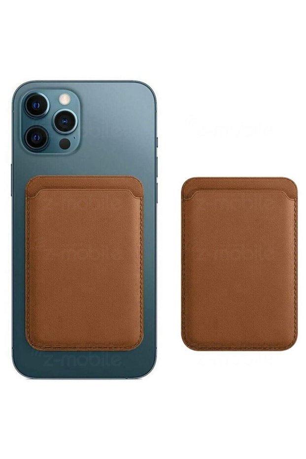 Cardsafe Leather Wallet Card Holder with Mag-Safe Feature Compatible with Apple iPhone 13 Pro Max