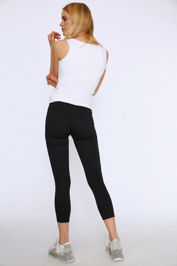 Kadın Beyaz Basıc Bluz (15y60009-02) - 3