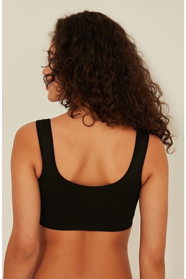 Black Thick Strapless Padded Bustier Bra