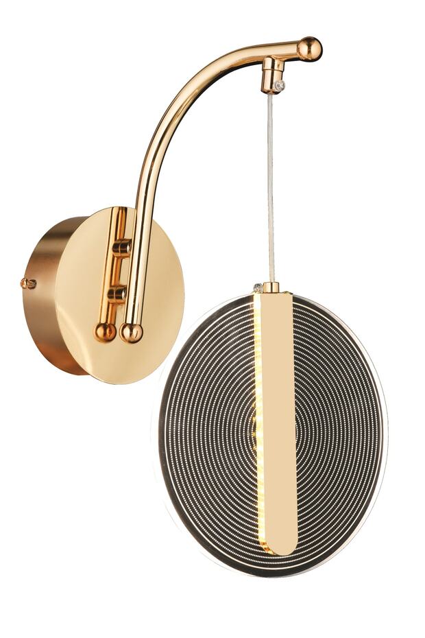 Modern Duvar Led Aplik Gold Sarı Ithal Kristalize Tasarım Aplik - 1