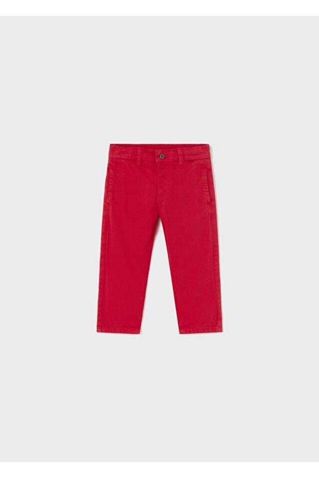 Baby Boy Red Linen Trousers