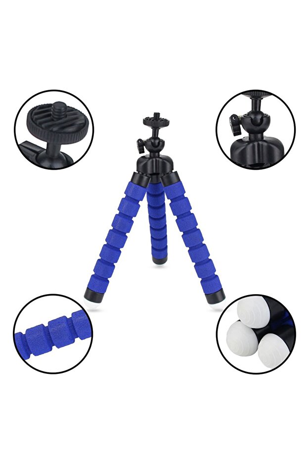 Akrobat Fleksi Tripod Ayarlanabilir 3 Ayaklı Tripod Pratik Bükülebilir Ayaklar Renkli Sd070 - 3