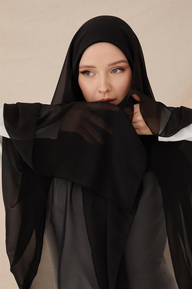 Şifonlu Bone Şal-renk - 2