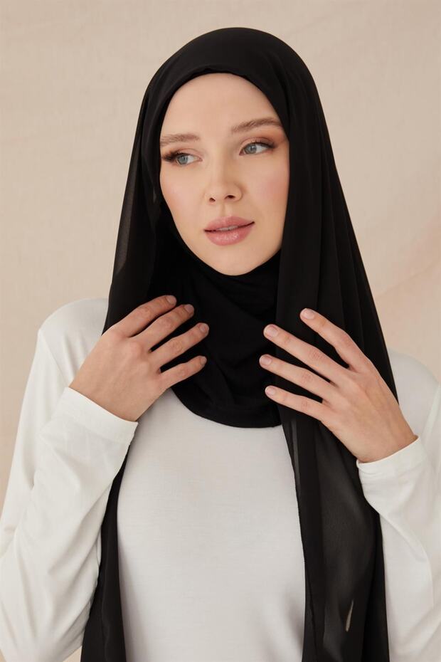 Şifonlu Bone Şal-renk - 4