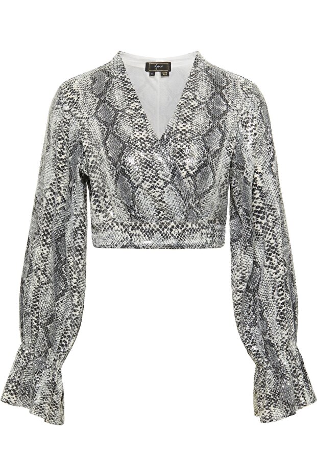 Wickelbluse mit Pailletten naemi - 1