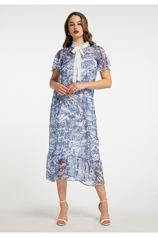 Midikleid - celoplošný design - 1