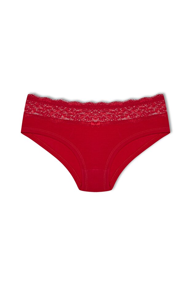 Cotton Lace Waist Hipster Women's Boxer Briefs