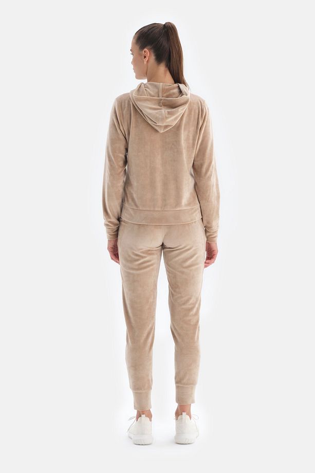Sütlü Kahve Yüksek Bel Jogger Pantolon - 2