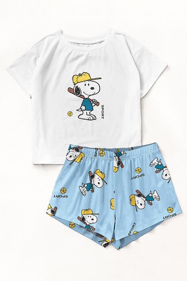 Zezex Snoopy Süpersoft Şort Takımı - 1
