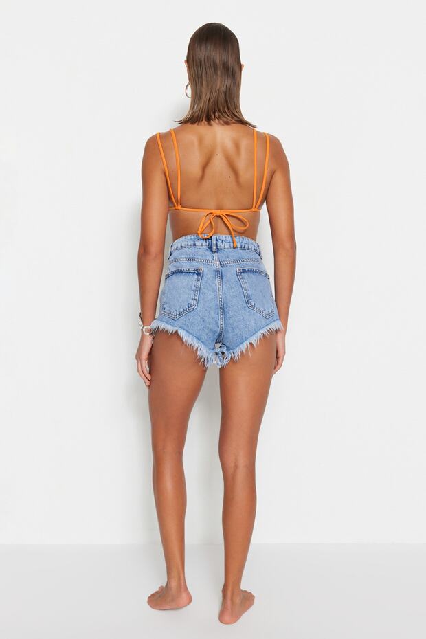 Mavi Denim Plaj Mini Yüksek Bel Şort & Bermuda TBESS23SR00029 - 5