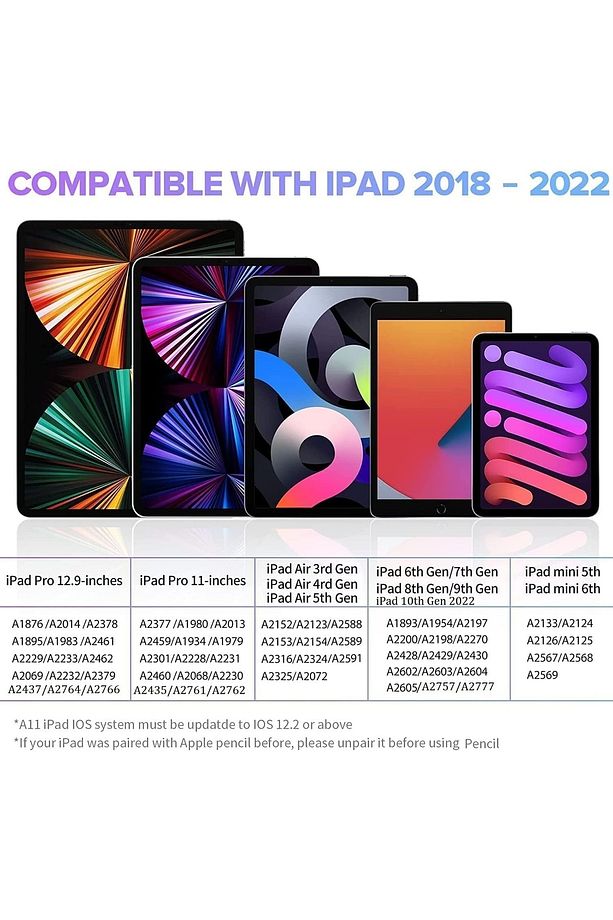 Ipad 10.2 8.9.nesil Eğime Duyarlı Avuç Içi Red Özellikli Palm Rejection Yazım Çizim Kalemi Active - 3
