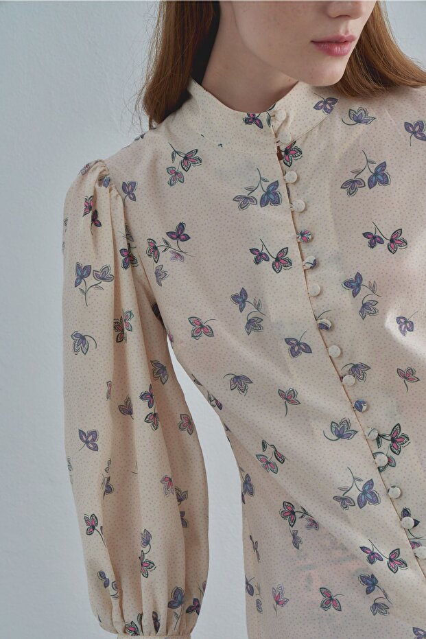 Kadın Balon Kol Gömlek - 2