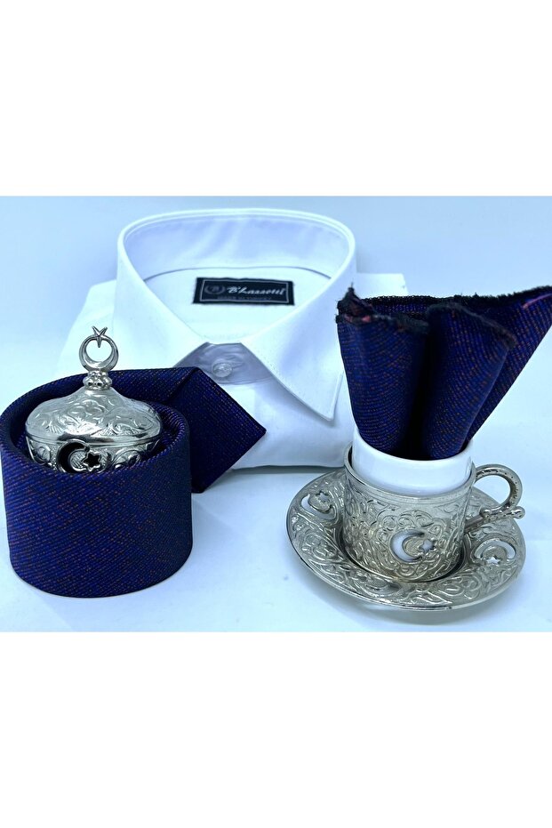 Dokuma Mendilli Kravat - 5