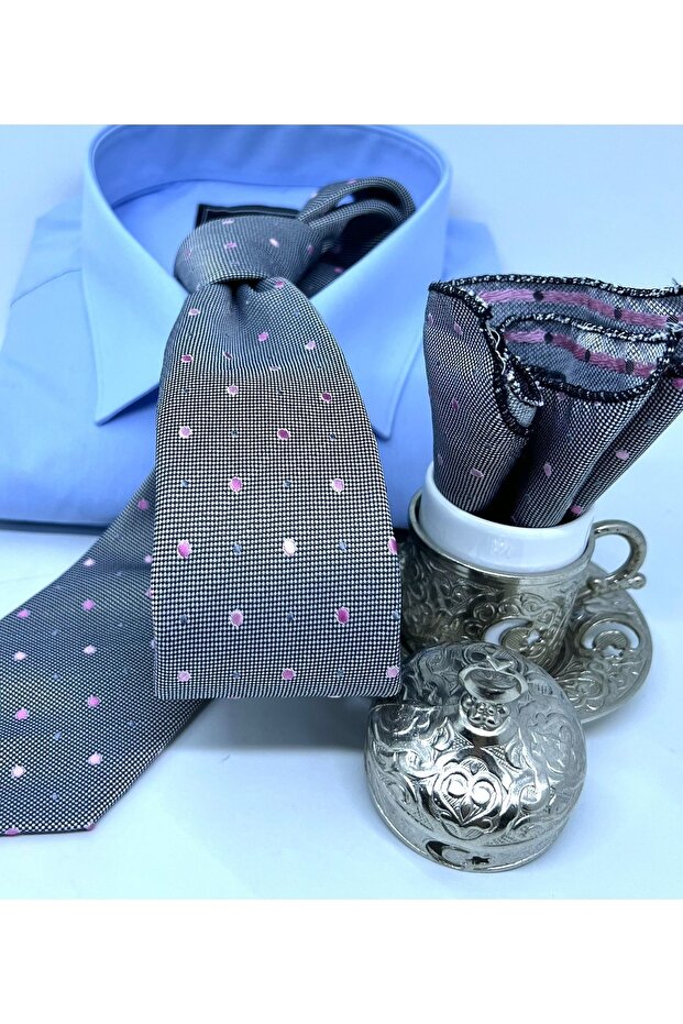 Dokuma Mendilli Kravat - 2