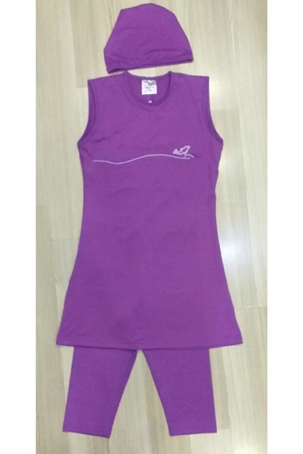 ملابس سباحة لازيلا بدون أكمام للأطفال محجبة نصف مغطاة
