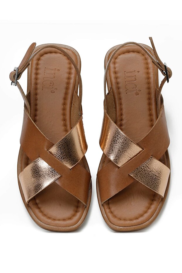 Chısel 3fx Taba Kadın Düz Sandalet - 4