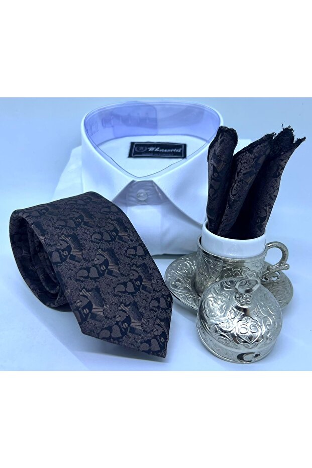 Dokuma Mendilli Kravat - 2