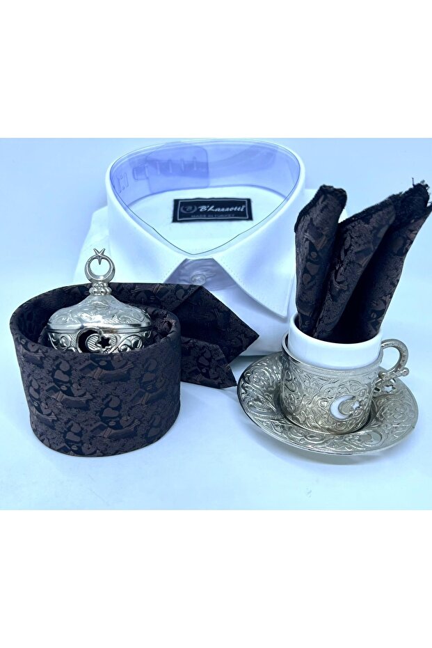 Dokuma Mendilli Kravat - 5