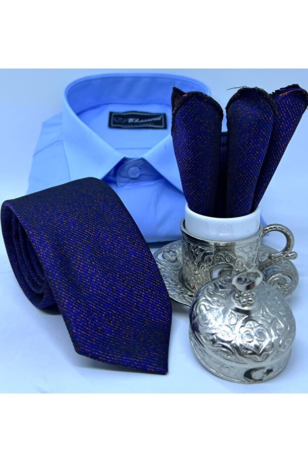 Dokuma Mendilli Kravat - 4