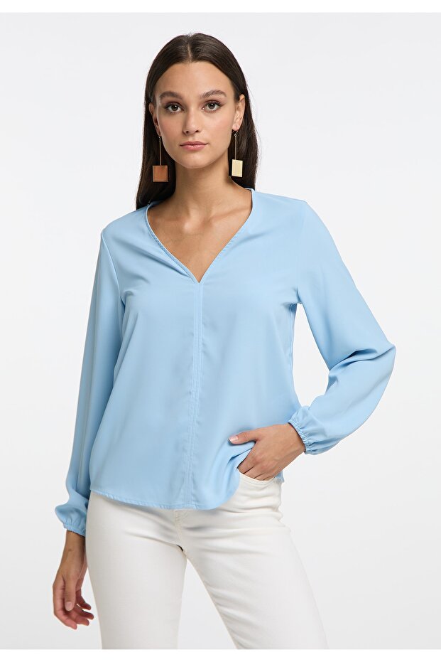 Klassische Langarmbluse - 2