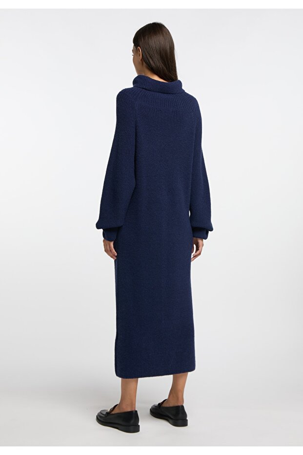 Strick Langarmkleid midi - 3