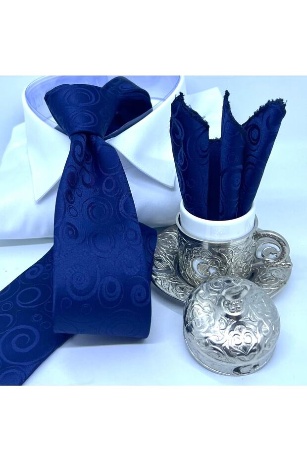 Dokuma Mendilli Kravat - 2