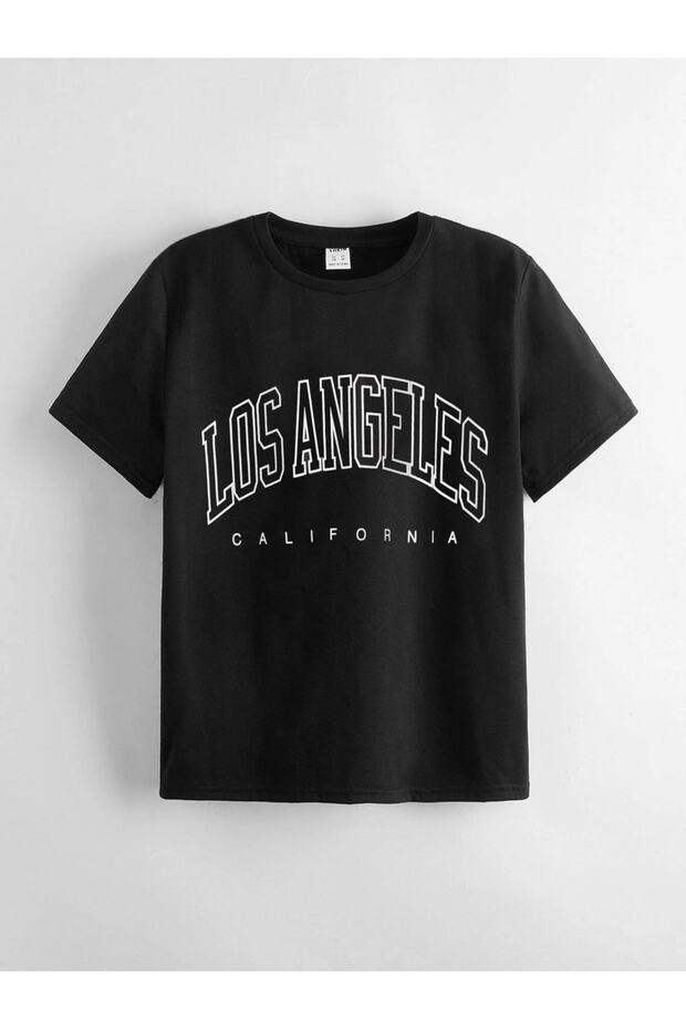 La California Printed Black T-Shirt