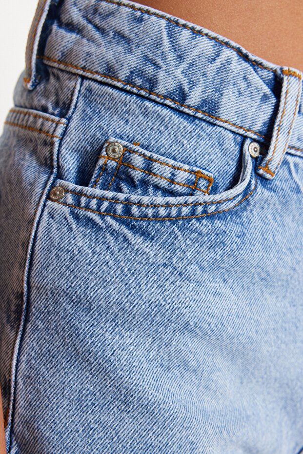 Mavi Denim Plaj Mini Yüksek Bel Şort & Bermuda TBESS23SR00029 - 4