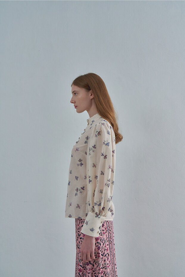 Kadın Balon Kol Gömlek - 3