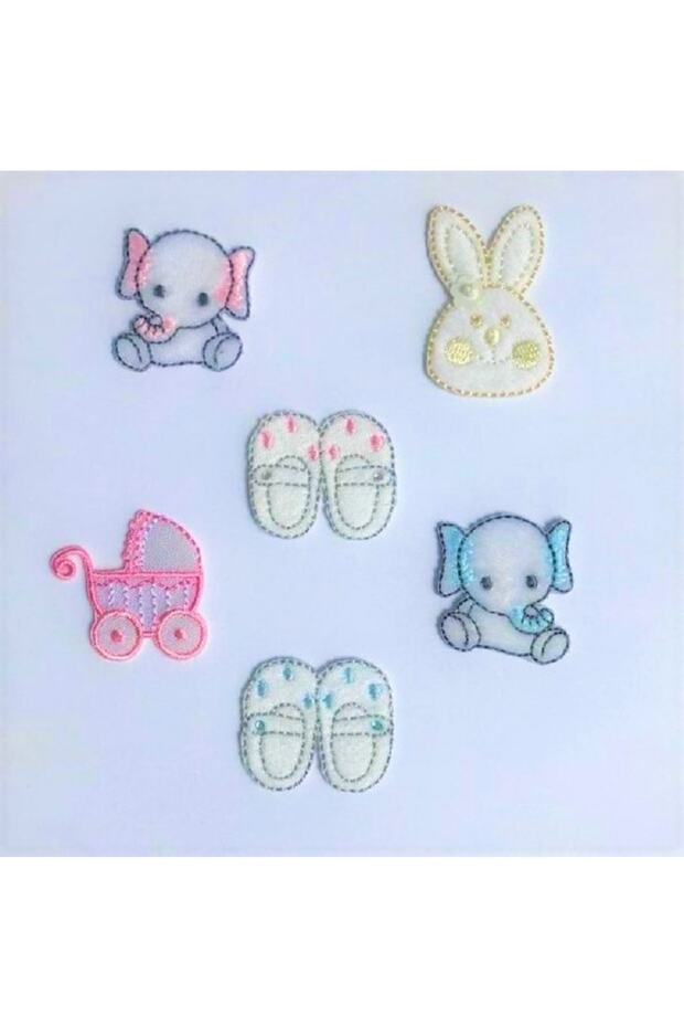 Iron-on Woven Crest - Patch - Patch Newborn and Baby Set of 6 Iron-on Motif